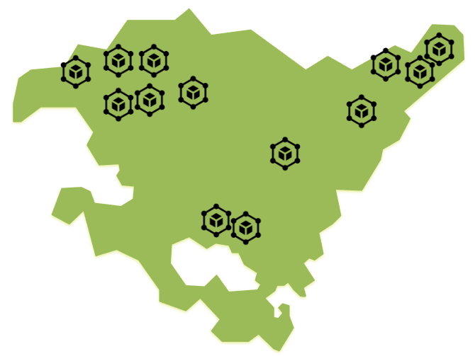 Distribución de nodos de la Red BFPE